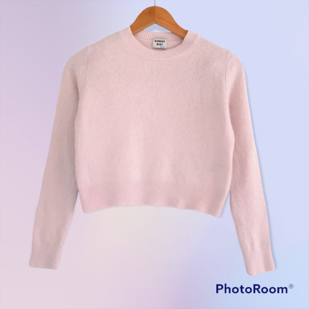 Aritzia Sunday Best Pink Wool Alpaca Blend Sweater (S)